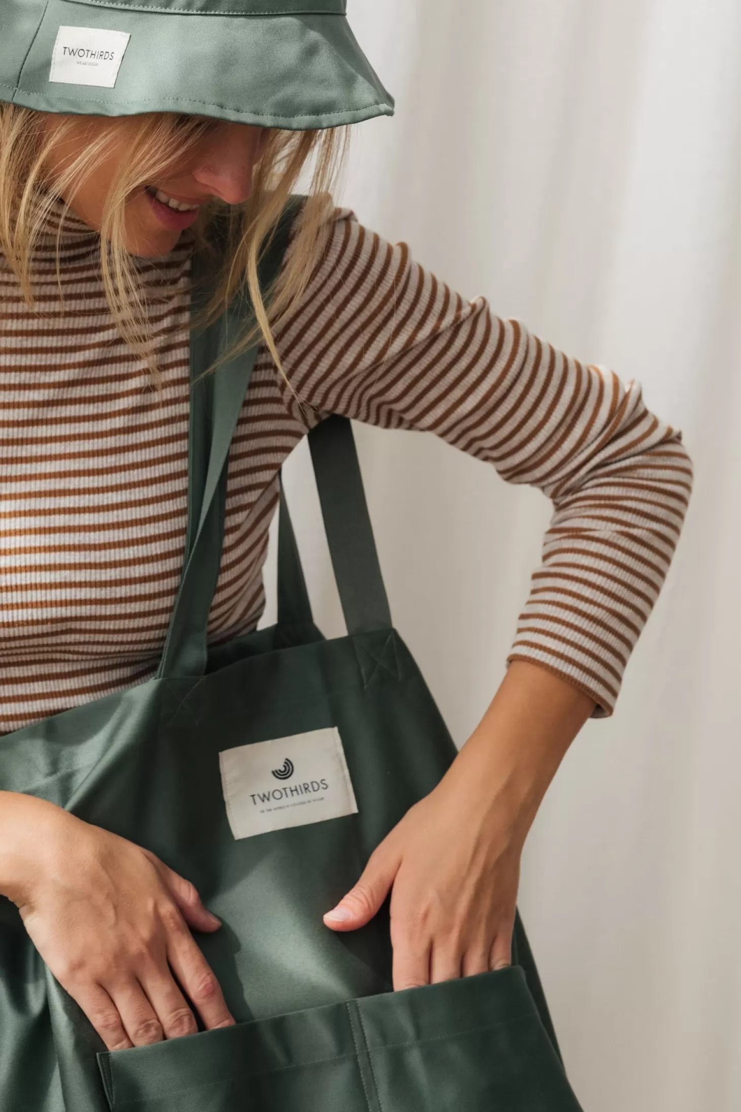 Best Twothirds Basic Tote Bag-Washed Green