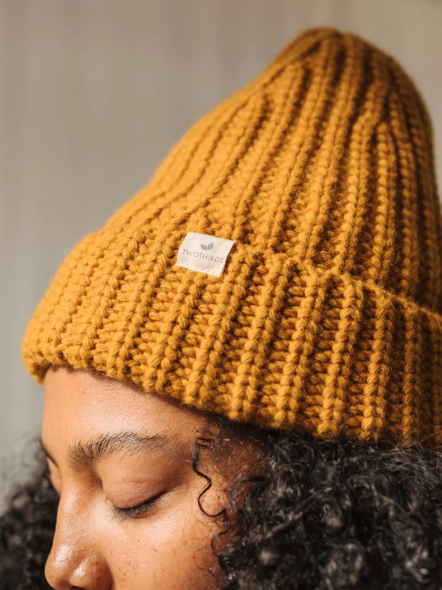 Flash Sale Twothirds Ribbed Beanie-Mustard