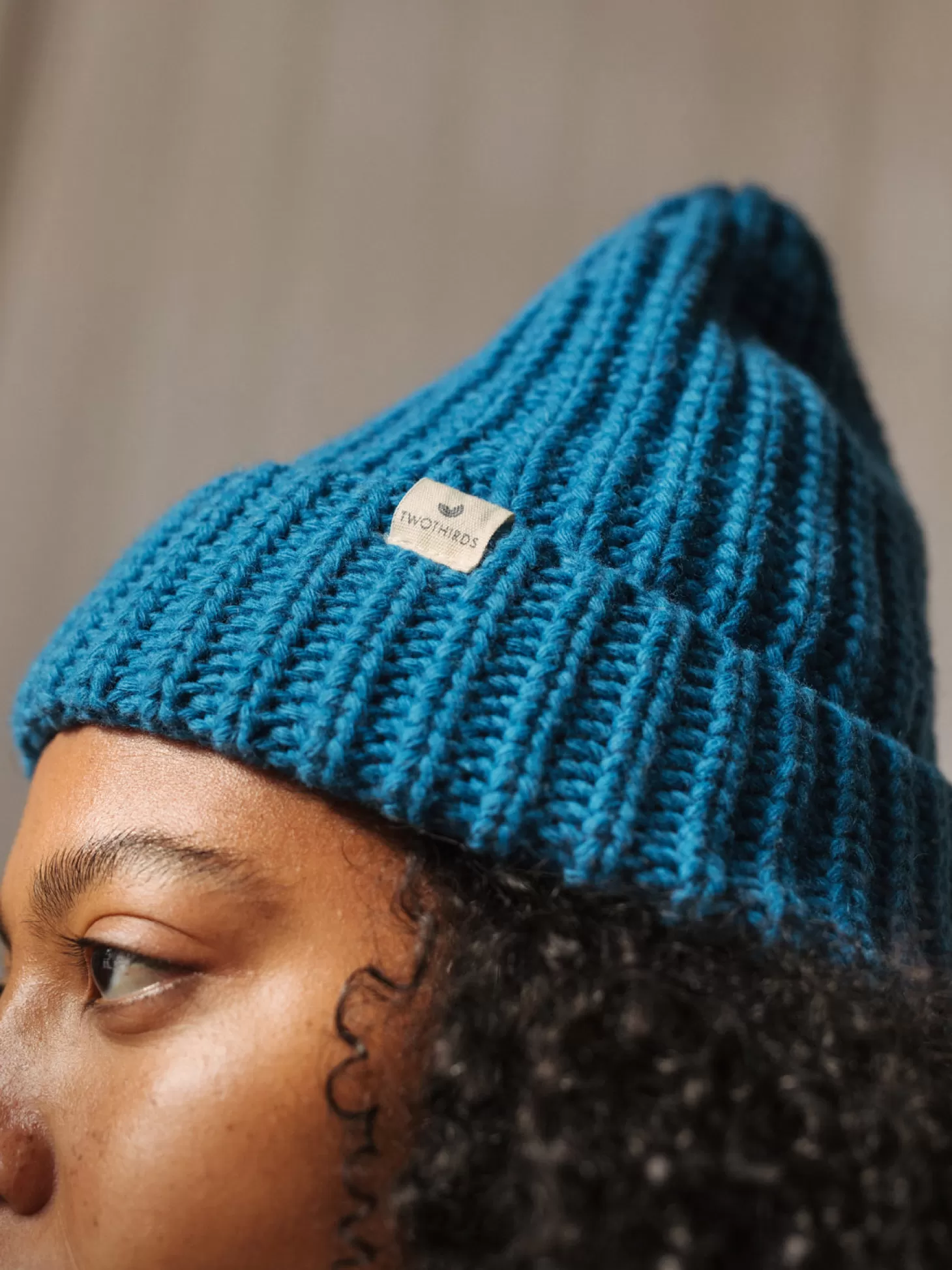 Discount Twothirds Ribbed Beanie-Ocean