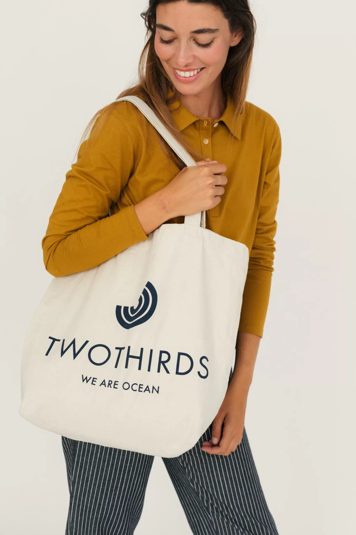 Best Twothirds Logo Tote Bag-Ecru