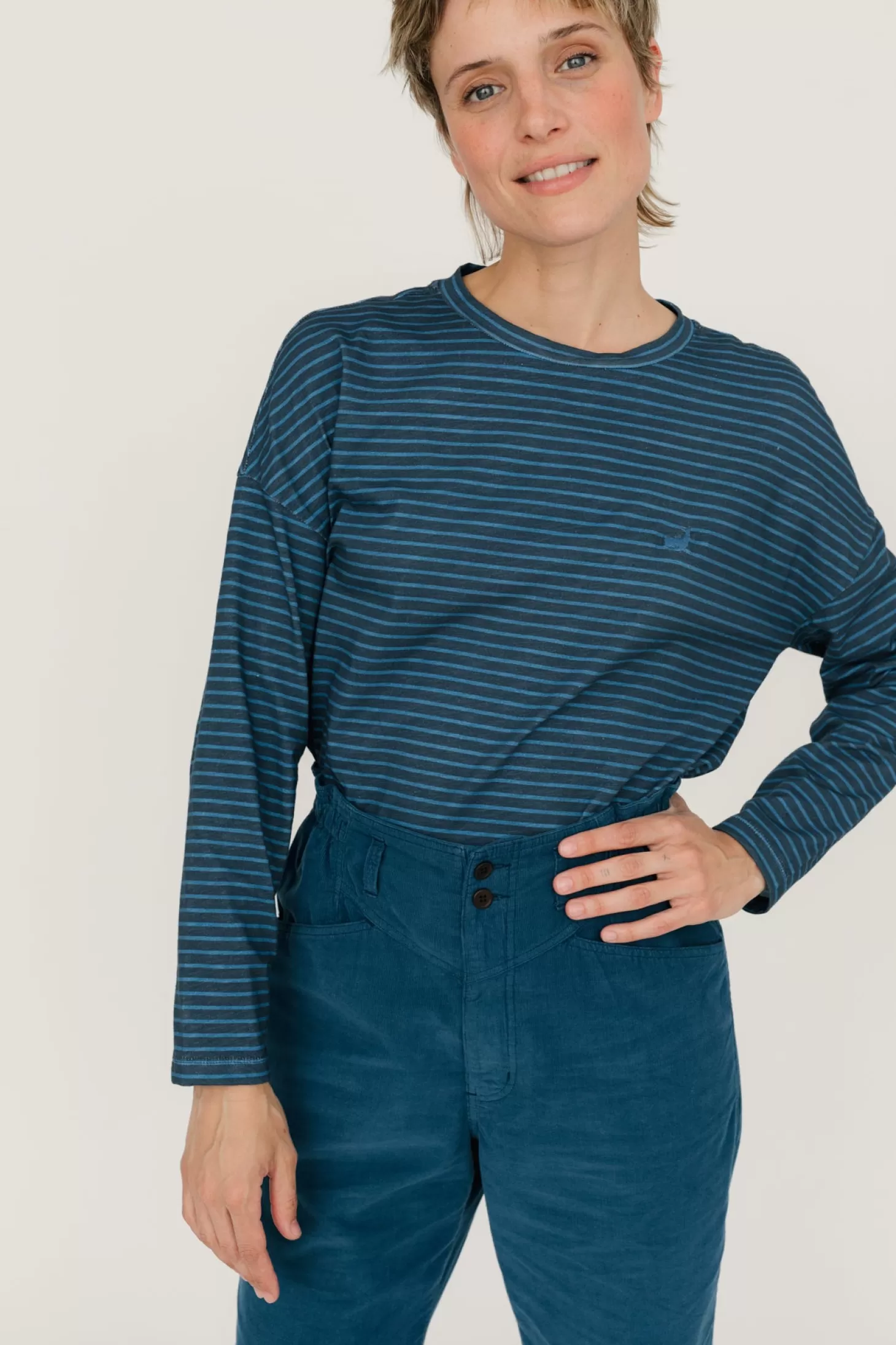 Discount Twothirds Verte-Navy Blue Stripes